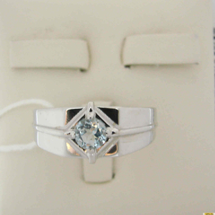 Серебряное кольцо-печатка (перстень), 925 пробы с топазом, 2200000486080