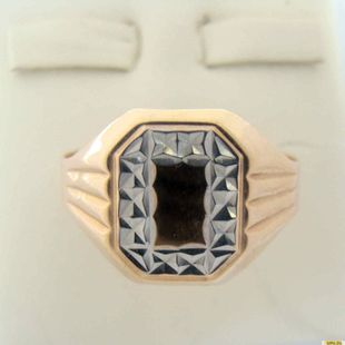 Золотое кольцо-печатка (перстень), 585 пробы без камней 2200000175564